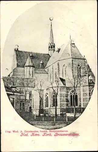Ak Brouwershaven Zeeland, Ned. Herv, Kerk