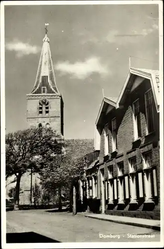 Ak Domburg Veere Zeeland Niederlande, Stationstraat