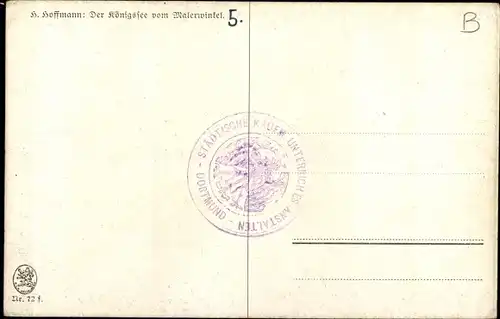 Künstler Ak Hoffmann, H., Königssee vom Malerwinkel