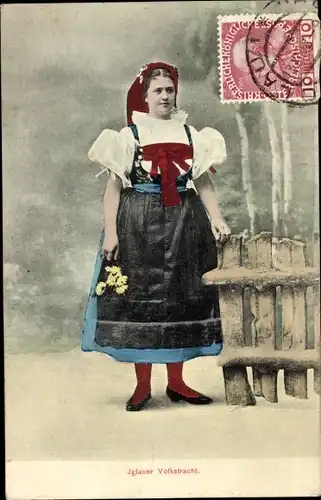 Ak Frau in Iglauer Volkstracht, Jihlava