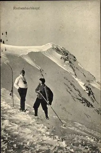 Ak Bergsteiger am Rothenbachkopf in den Vogesen