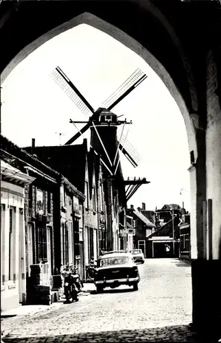 Ak Zierikzee Zeeland, Nobelpoort, Molen