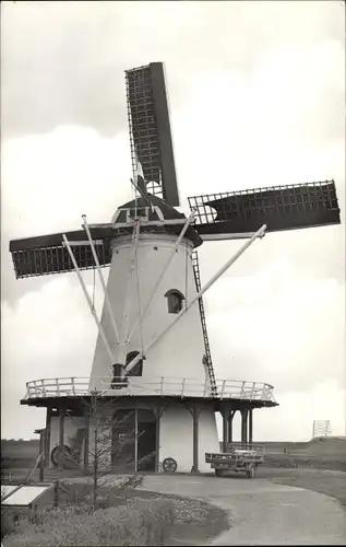 Ak Oud Vossemeer Zeeland Niederlande, Korenmolen De Jager of Zeldenrust