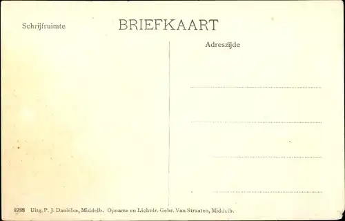 Ak Watervloed in Zeeland op 12 Maart 1906, 2. Boerderij in den Eng. Polder na den vloed