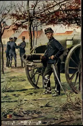 Künstler Ak Artillerie belge, la Garde, belgische Soldaten
