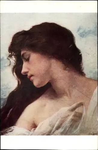 Künstler Ak Lenoir, C. A., Le Printemps passe, Frauenportrait