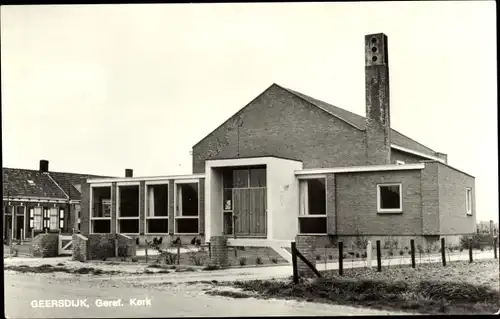 Ak Geersdijk Noord Beveland Zeeland, Geref. Kerk