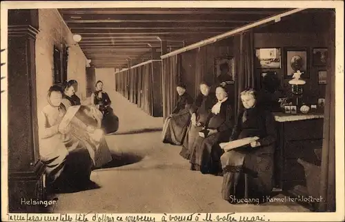 Ak Helsingør Helsingor Dänemark, Stuegang i Karmeliterklostret