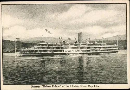 Ak Steamer Robert Fulton, Hudson River Day Line