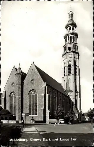 Ak Middelburg Zeeland Niederlande, Nieuwe Kerk met Lange Jan