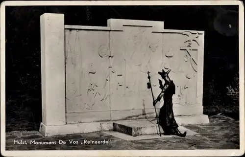 Ak Hulst Zeeland Niederlande, Monument De Vos Reinaerde