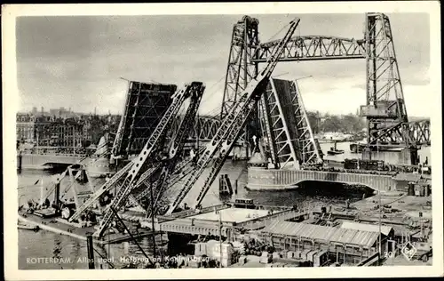 Ak Rotterdam Südholland Niederlande, Alles staal. Hefbrug en Koningsbrug