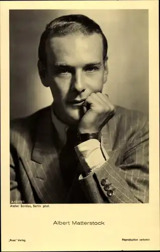 Ak Schauspieler Albert Matterstock, Portrait