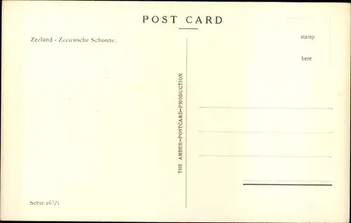 Ak Zeeland Niederlande, Zeeuwsche Schoone, Niederländische Tracht