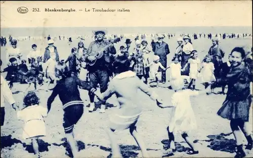 Ak Blankenberghe Blankenberge Westflandern, Le Troubadour italien