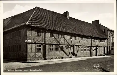 Ak Malmö Schweden, Faxeska huset i Larochegatan