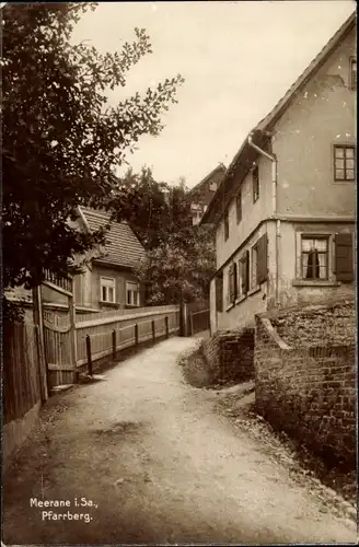 Ak Meerane in Sachsen, Pfarrberg, Straßenpartie