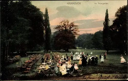 Ak Hannover in Niedersachsen, Im Tiergarten