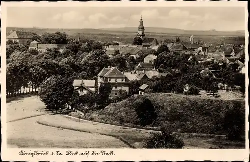 Ak Königsbrück in der Oberlausitz, Blick auf die Stadt, Glockenturm