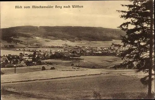 Ak Wilthen in der Lausitz, Blick vom Mönchswalder Berg