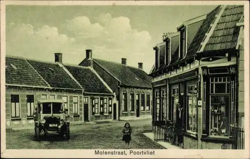 Ak Poortvliet Zeeland, Molenstraat