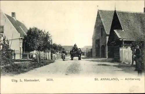 Ak Sint Annaland Zeeland Niederlande, Achterweg