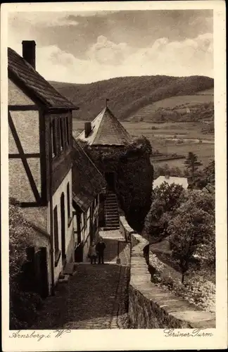 Ak Arnsberg im Sauerland Westfalen, grüner Turm