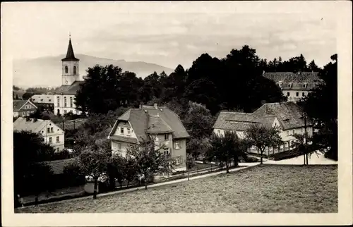 Ak Crostau Schirgiswalde Kirschau in der Oberlausitz, Teilansicht, Kirche