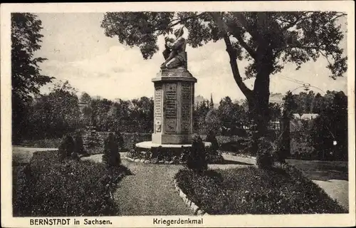 Ak Bernstadt auf dem Eigen Sachsen, Kriegerdenkmal