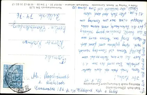 Ak Beiersdorf in Sachsen, Bieleboh, Abstieg nach Cunewalde