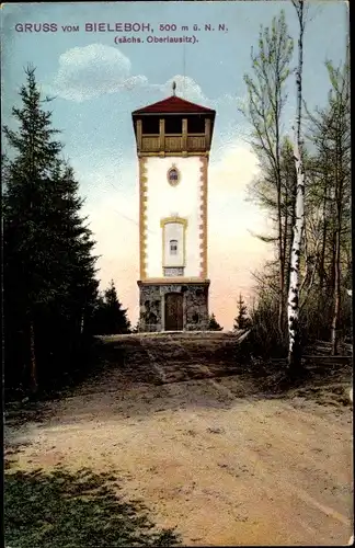 Ak Beiersdorf in der Oberlausitz, Bieleboh, Aussichtsturm