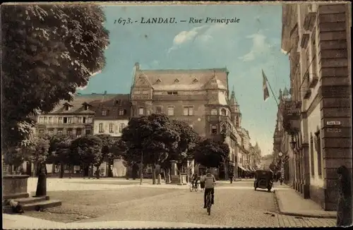 Ak Landau in der Pfalz, Rue Principale