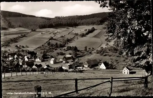 Ak Unter Sensbach Oberzent im Odenwald, Panorama vom Ort