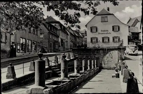 Ak Beerfelden Odenwald, Mümlingquelle, Gaststätte Brunnenstube