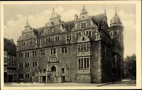 Ak Hann. Münden in Niedersachsen, Rathaus