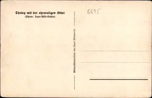 Ak Tholey im Saarland, Gesamtansicht mit der ehemaligen Abtei