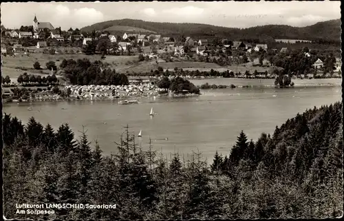 Ak Langscheid Sundern, am Sorpesee, Totalansicht