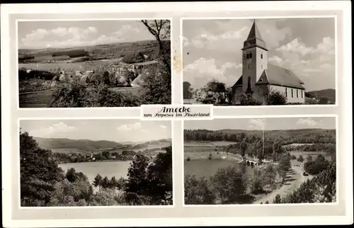 Ak Amecke Sundern im Sauerland, Ortsansichten, Kirche