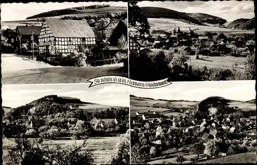 Ak Hesborn Hallenberg im Sauerland, Panorama, Teilansichten