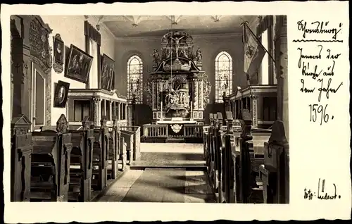 Ak Ahrensburg in Holstein, Inneres einer Kirche