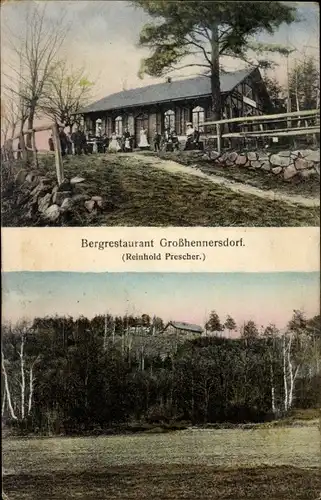 Ak Großhennersdorf Herrnhut in der Oberlausitz, Bergrestaurant, Inh. Reinhold Prescher