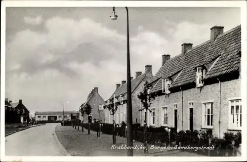 Ak Krabbendijke Zeeland, Burgem. Sandbergstraat