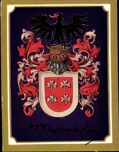Sammelbild Ruhmreiche deutsche Wappen Bild 48, Johannes von Miquel, preußischer Finanzminister