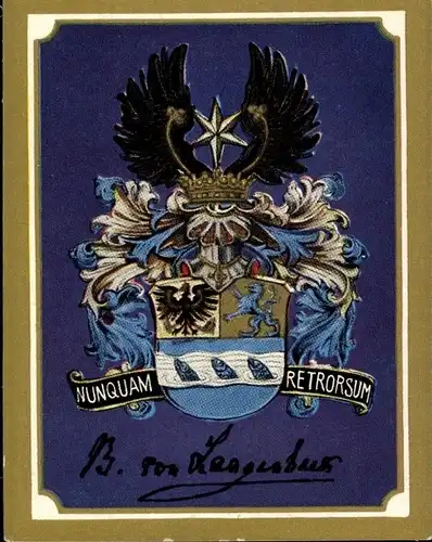 Sammelbild Ruhmreiche deutsche Wappen Bild 236, Bernhard von Langenbeck, Chirurg
