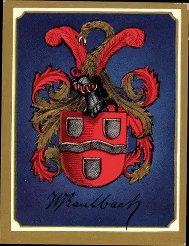 Sammelbild Ruhmreiche deutsche Wappen Bild 222, Friedrich August von Kaulbach 1850-1929, Maler