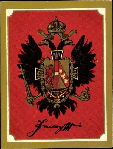 Sammelbild Ruhmreiche deutsche Wappen Bild 22, Franz I., 1768-1835, Kaiser von Österreich