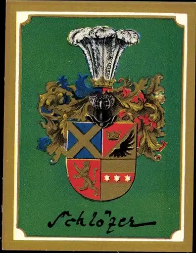 Sammelbild Ruhmreiche deutsche Wappen Bild 192 August Ludwig v. Schlözer, Staatswissenschaftler