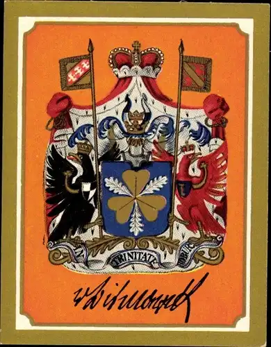 Sammelbild Ruhmreiche deutsche Wappen Bild 37 Otto Fürst v. Bismarck, der eiserne Kanzler