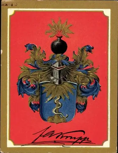 Sammelbild Ruhmreiche deutsche Wappen Bild 250 Friedrich Alfred Krupp