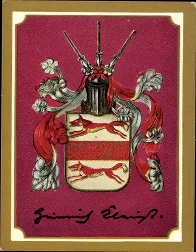 Sammelbild Ruhmreiche deutsche Wappen Bild 169 Heinrich von Kleist, Dichter